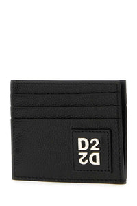 Dsquared Men Black Leather Card Holder