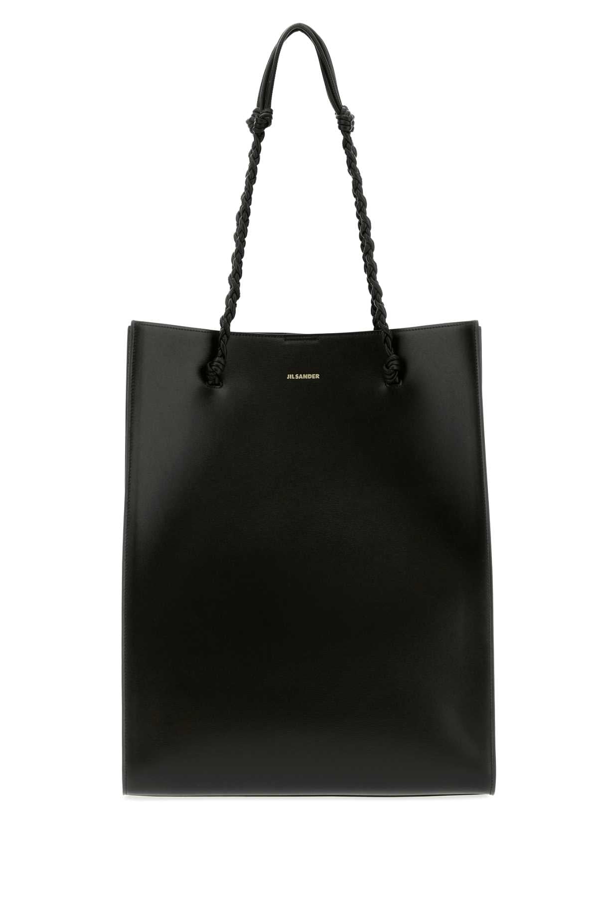 Jil Sander Women Black Leather Tangle Shopping Bag