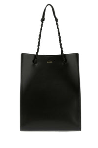 Jil Sander Women Black Leather Tangle Shopping Bag