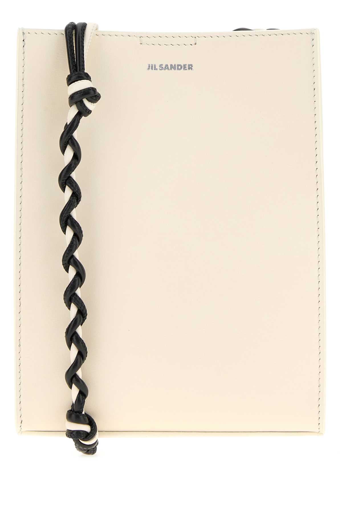 JIL SANDER Jil Sander Women Ivory Leather Small Tangle Shoulder Bag