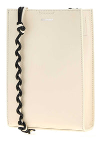 JIL SANDER Jil Sander Women Ivory Leather Small Tangle Shoulder Bag