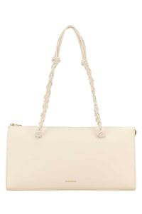Jil Sander Women Ivory Leather Tangle Tent Shoulder Bag