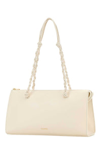 Jil Sander Women Ivory Leather Tangle Tent Shoulder Bag
