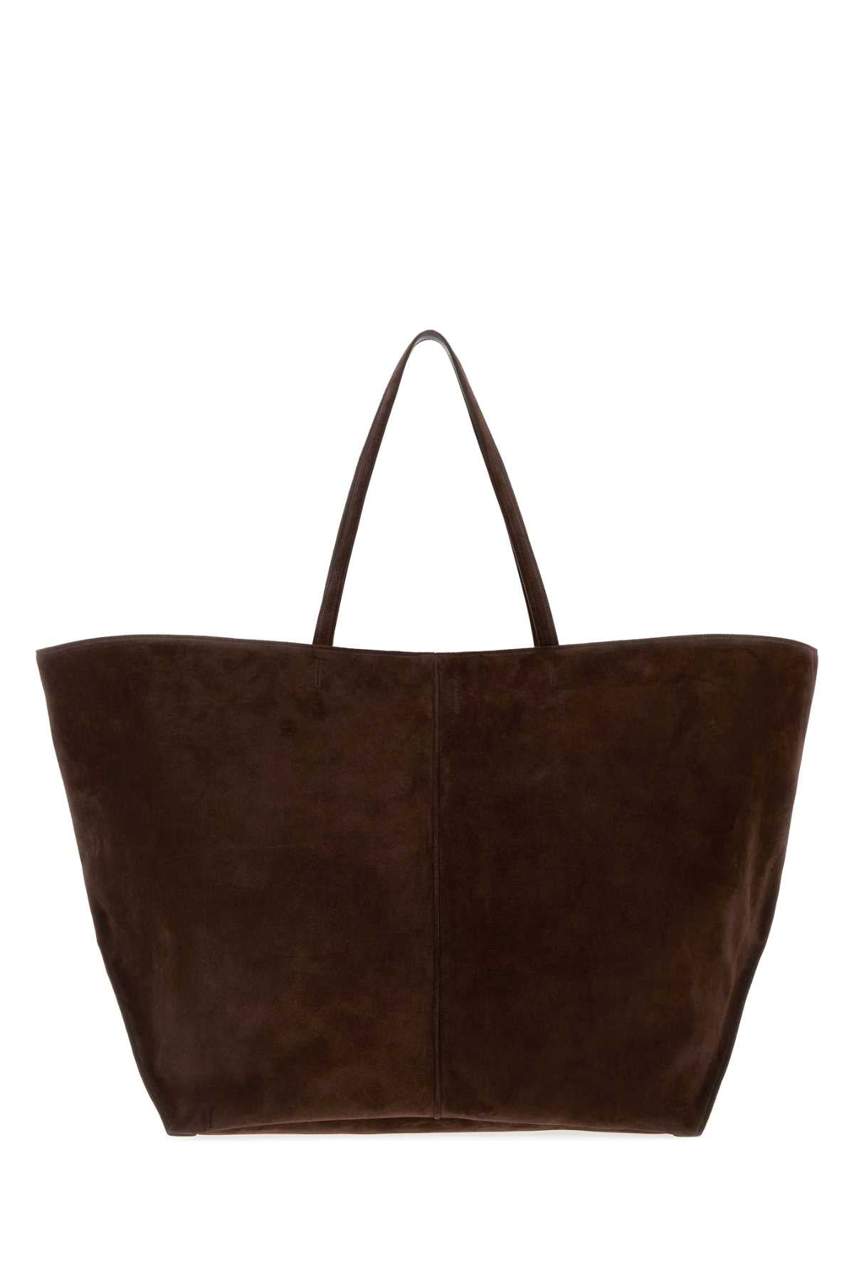 Jil Sander Women Brown Suede Linea Xl Shopping Bag