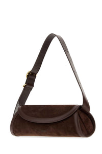 Jil Sander Women Brown Suede Small Cannolo Crossbody Bag