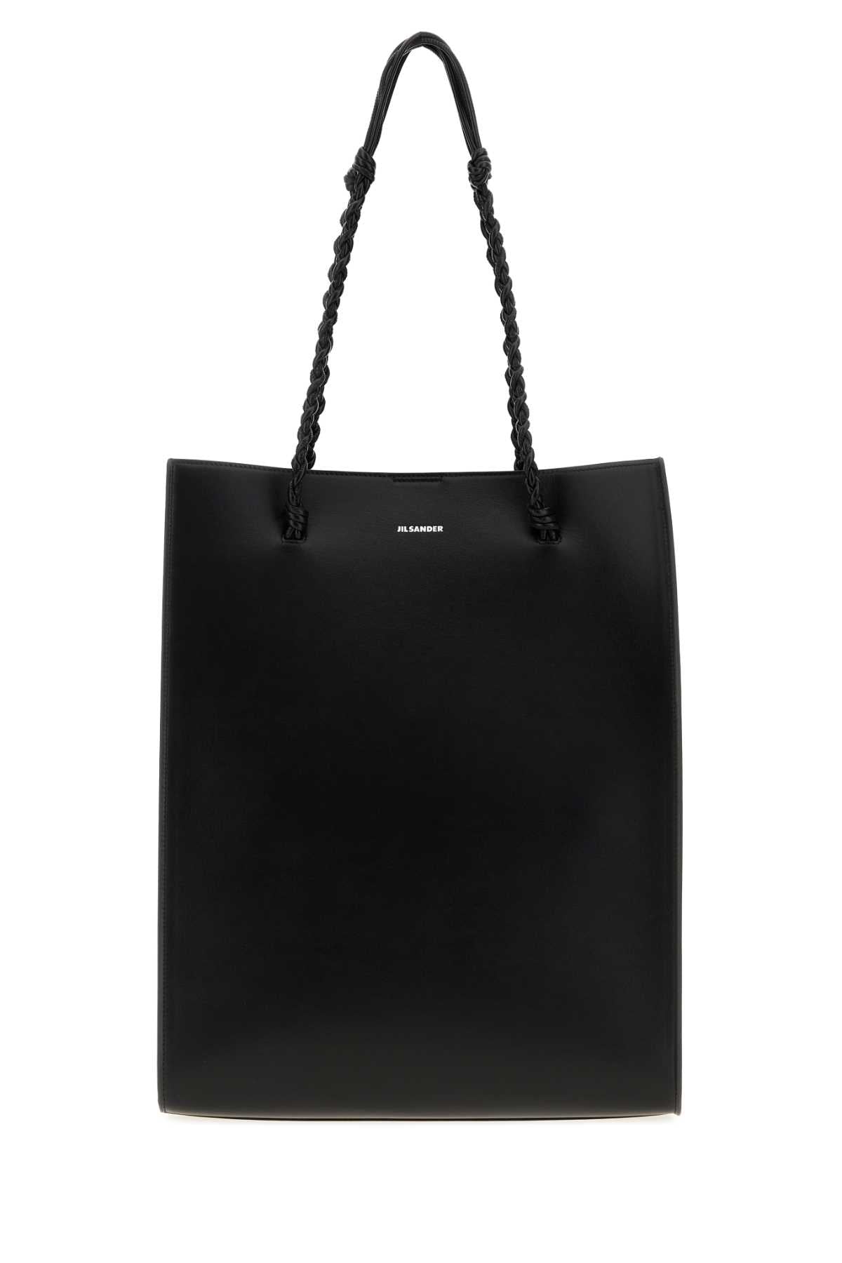 Jil Sander Men Black Leather Tangle Shopping Bag