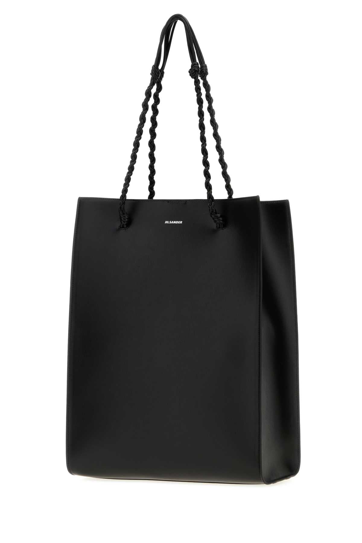 Jil Sander Men Black Leather Tangle Shopping Bag