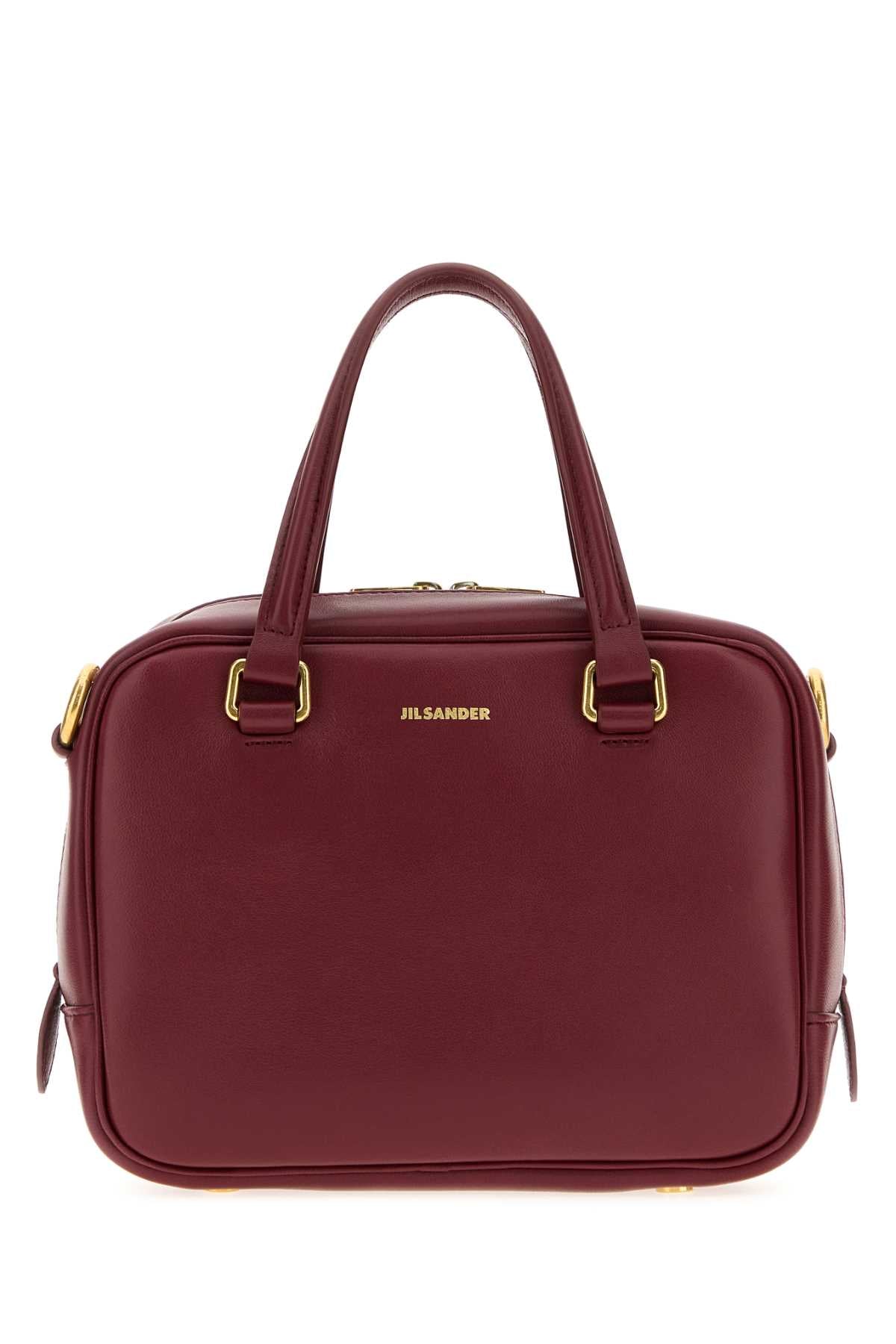 JIL SANDER Jil Sander Women Burgundy Leather Small Vision Handbag