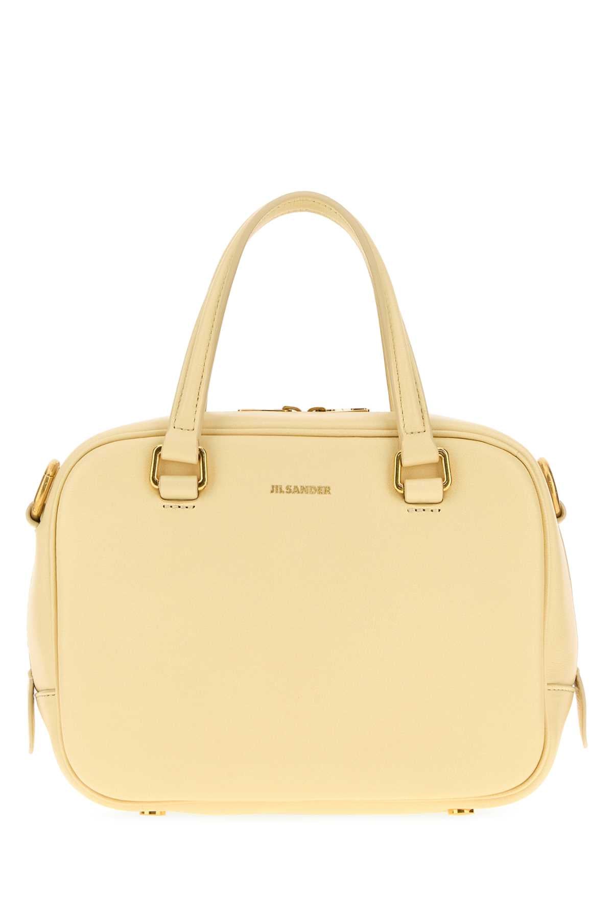 Jil Sander Women Cream Leather Small Vision Handbag