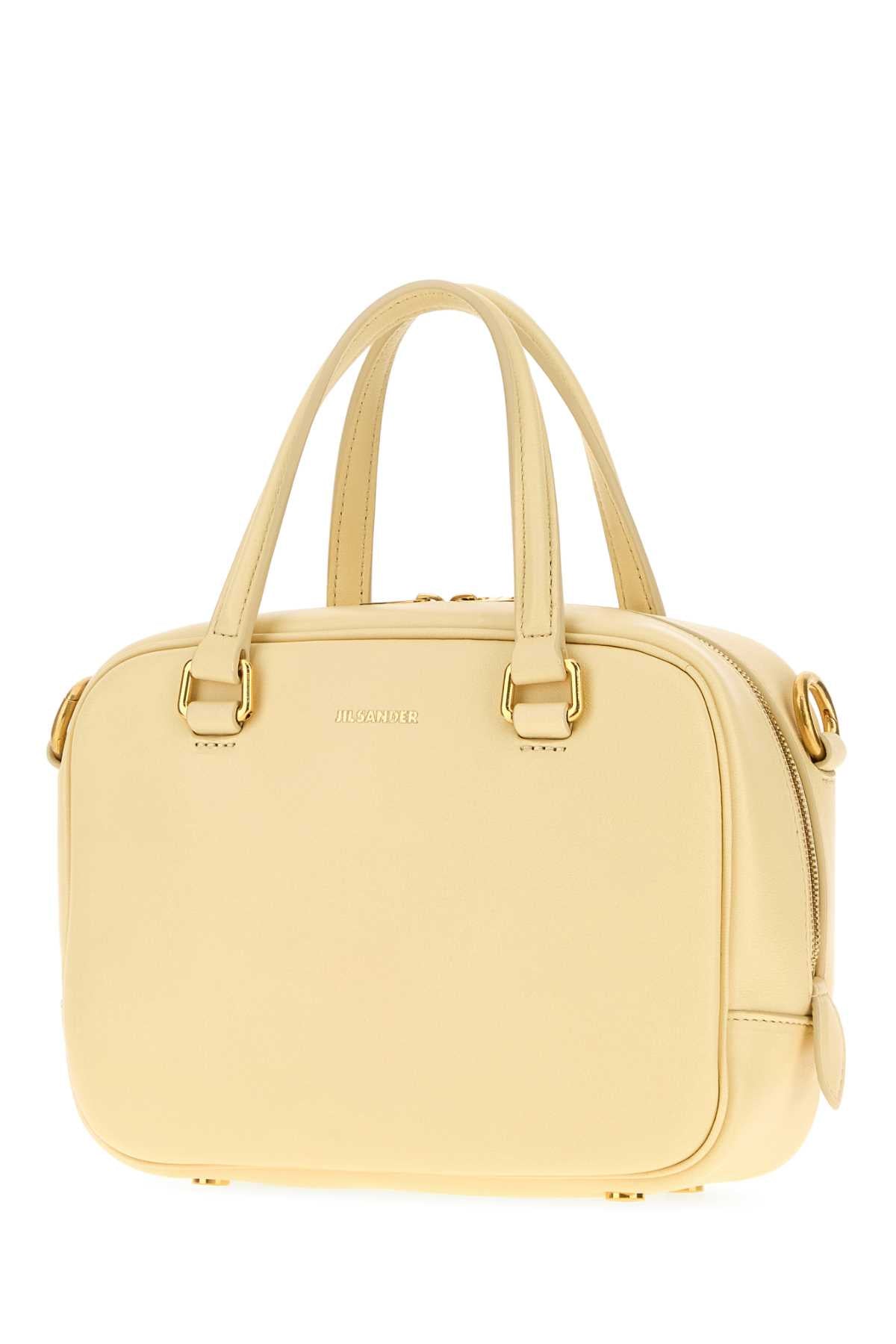 Jil Sander Women Cream Leather Small Vision Handbag