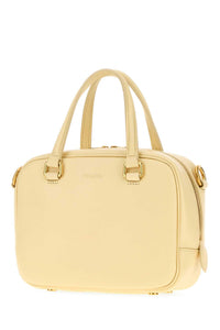 Jil Sander Women Cream Leather Small Vision Handbag