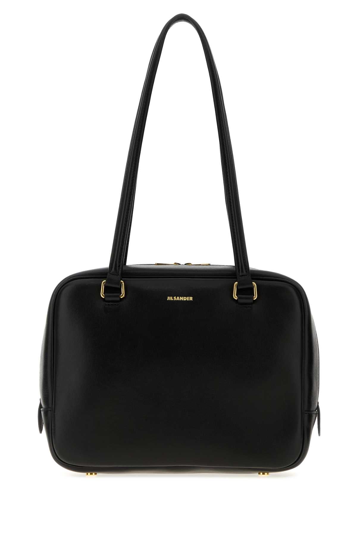 Jil Sander Women Black Nappa Leather Medium Vision Handbag
