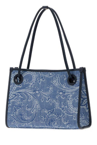 ETRO Etro Women Embroidered Denim Small Eyes Shopping Bag