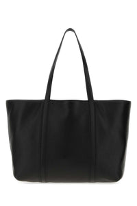 Jil Sander Men Black Leather Foro Shopping Bag
