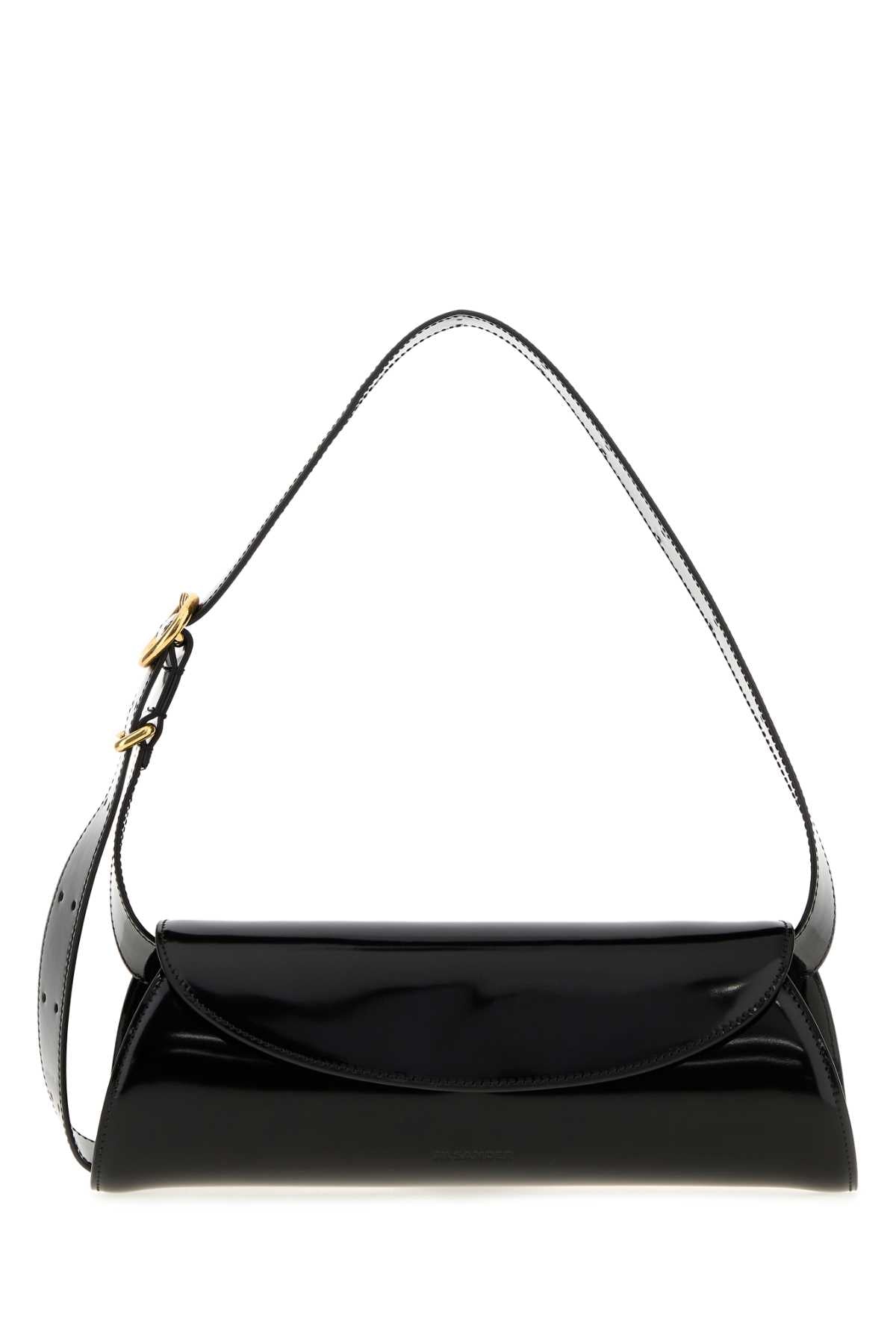 Jil Sander Women Black Leather Small Cannolo Shoulder Bag