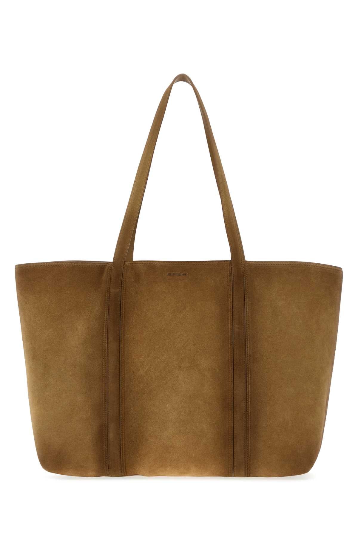 Jil Sander Women Biscuit Suede Foro Shopping Bag