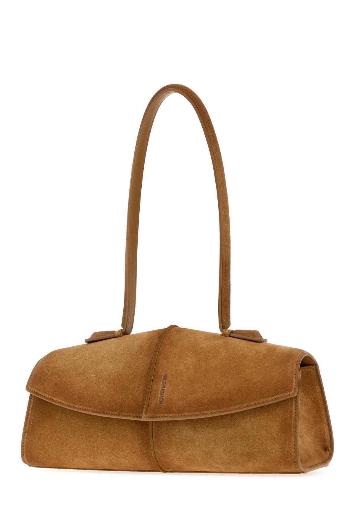 Jil Sander Women Biscuit Suede Linea Shoulder Bag