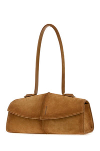Jil Sander Women Biscuit Suede Linea Shoulder Bag