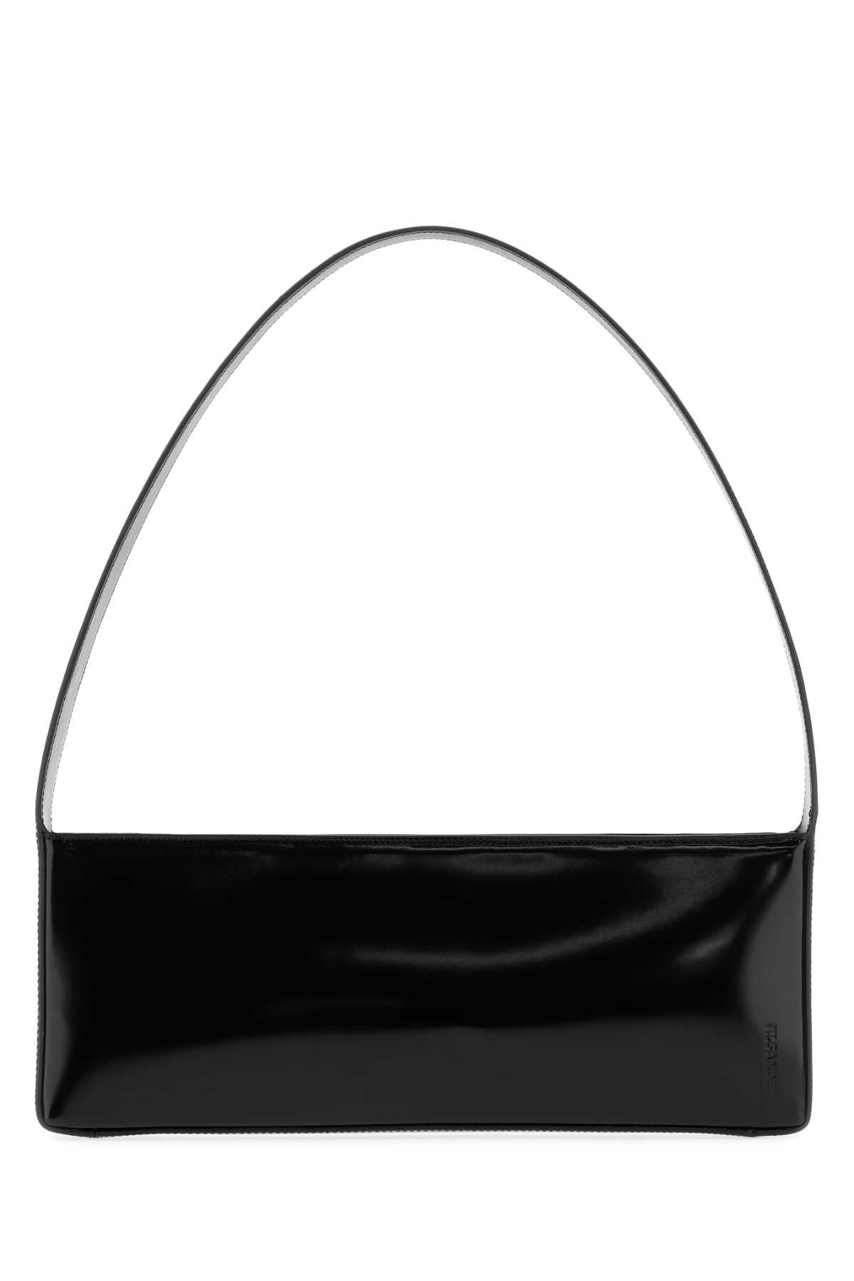 JIL SANDER Jil Sander Women Black Leather Monolith East-West Shoulder Bag