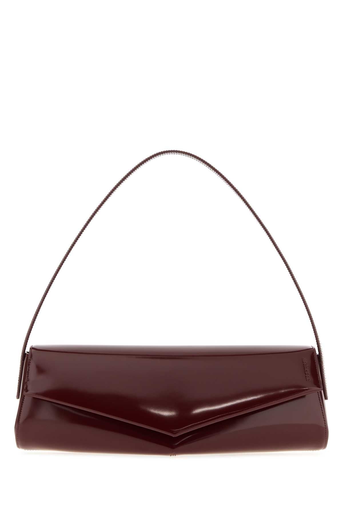 JIL SANDER Jil Sander Women Burgundy Leather Kante Shoulder Bag