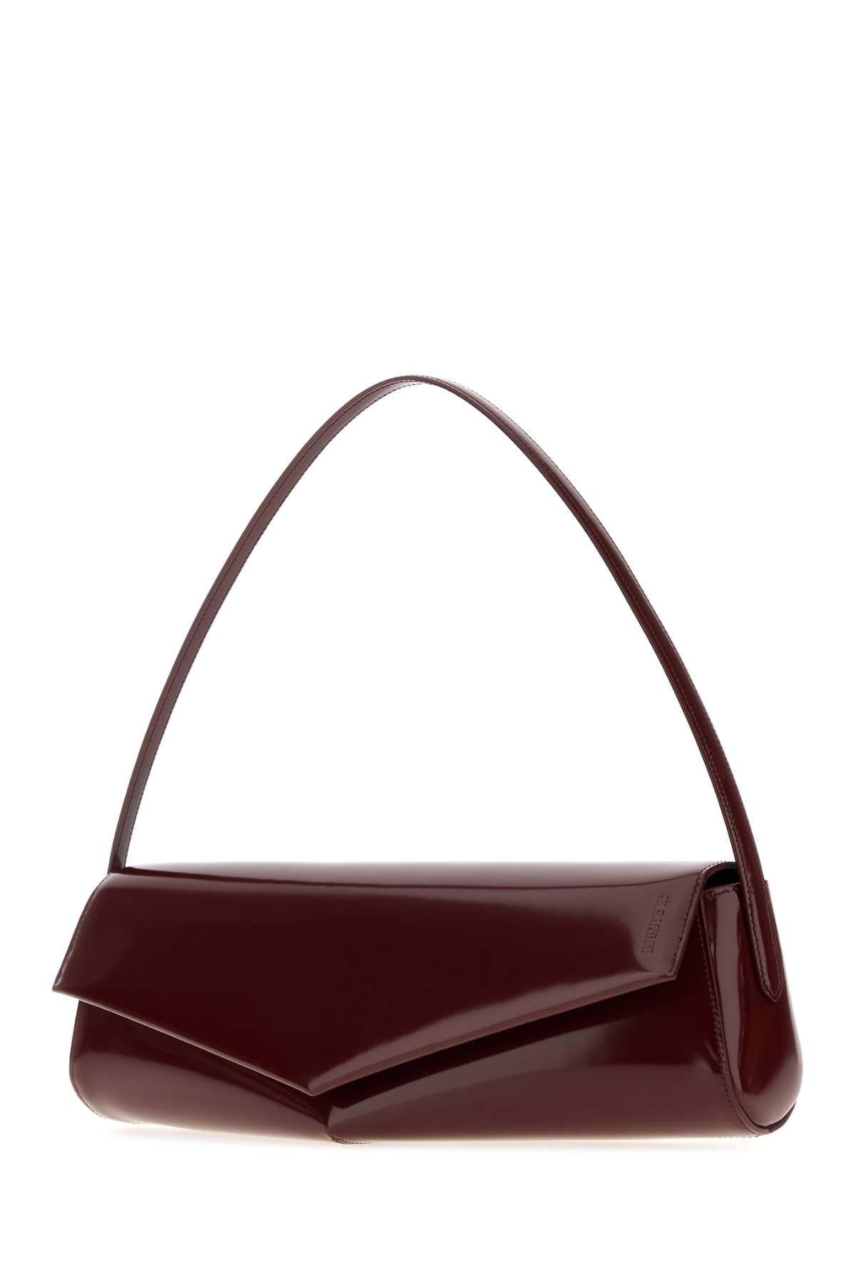 JIL SANDER Jil Sander Women Burgundy Leather Kante Shoulder Bag