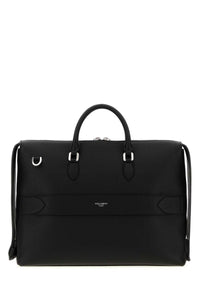 Dolce & Gabbana Men Black Leather Vittoria Briefcase