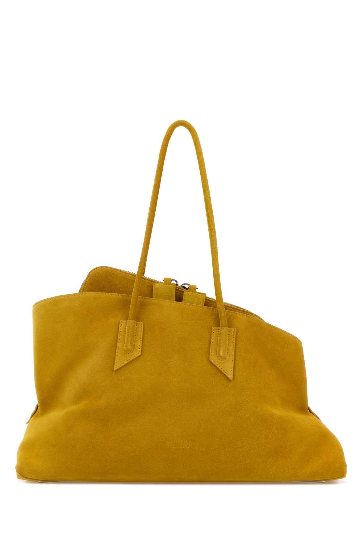 THE ATTICO The Attico Women Mustard Suede Medium La Passeggiata Shopping Bag