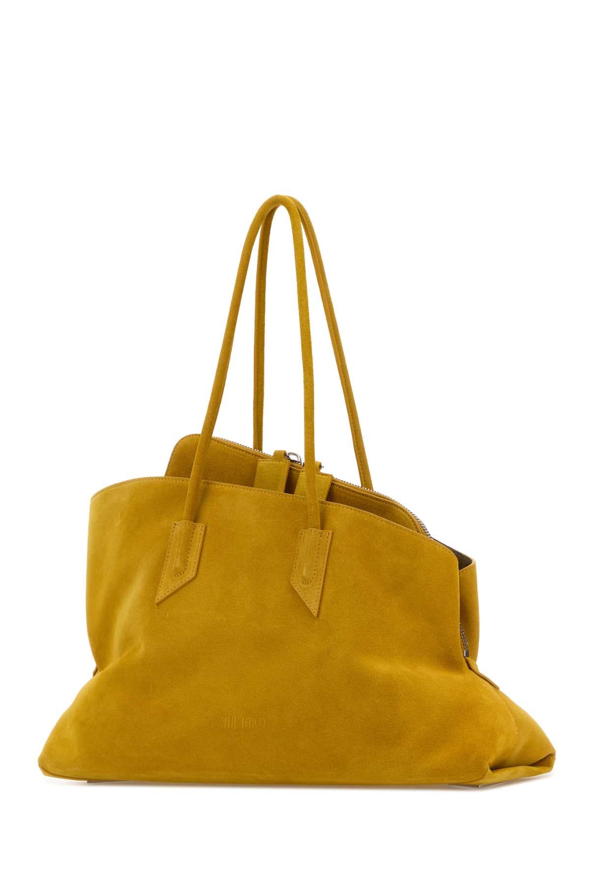 THE ATTICO The Attico Women Mustard Suede Medium La Passeggiata Shopping Bag