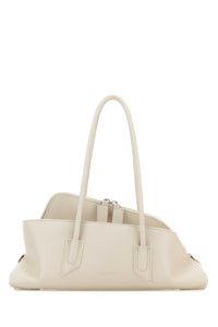 THE ATTICO The Attico Women Ivory Leather Small La Passeggiata Shoulder Bag