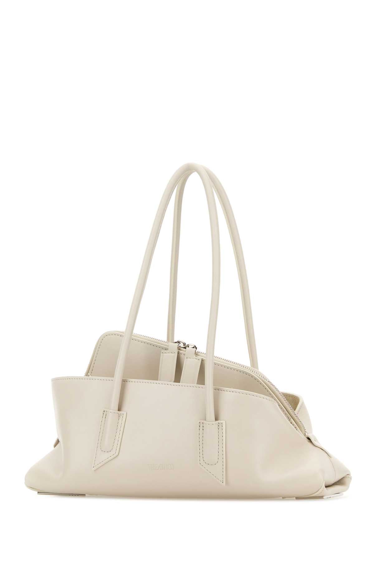 THE ATTICO The Attico Women Ivory Leather Small La Passeggiata Shoulder Bag
