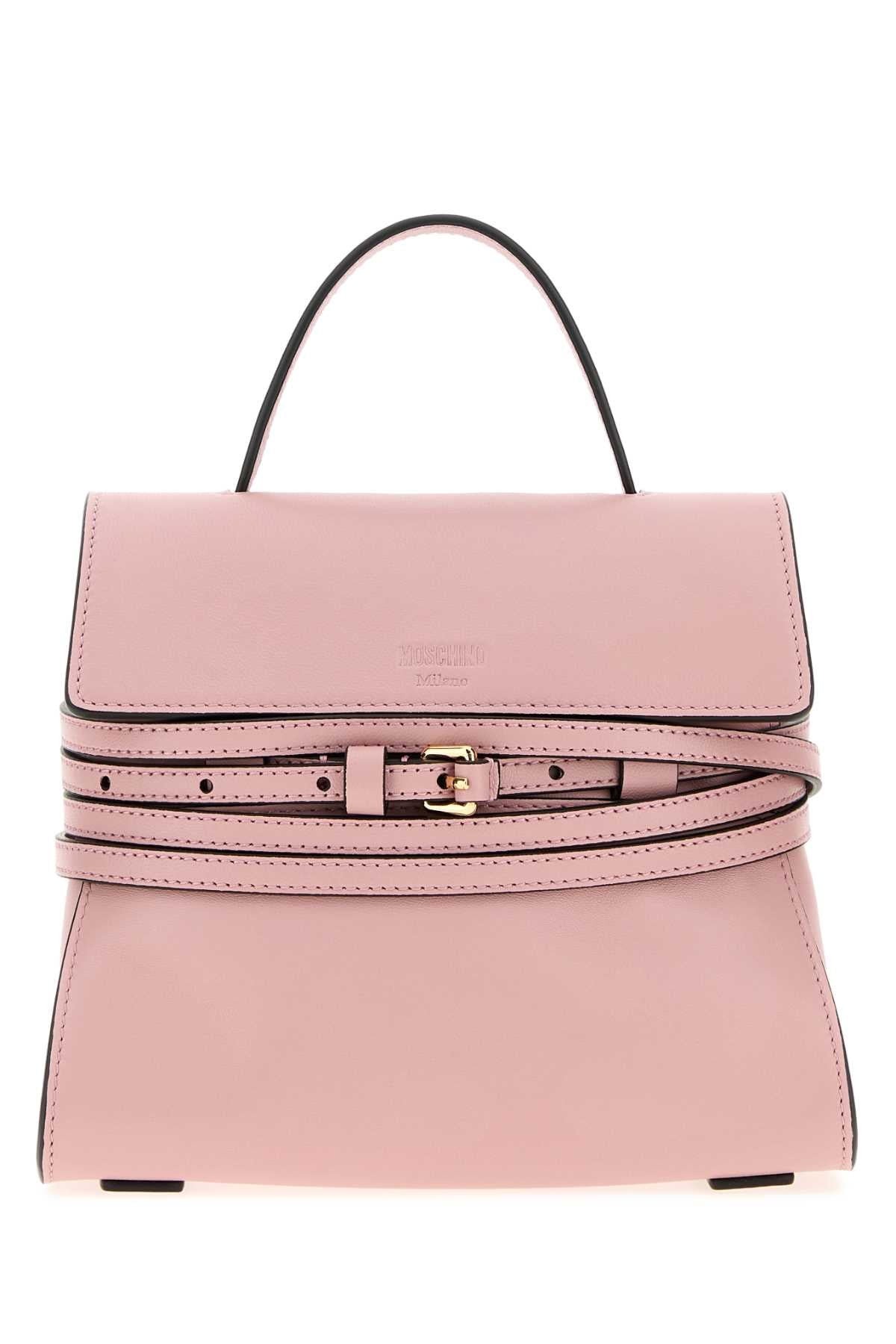 MOSCHINO Moschino Women Pink Nappa Leather Small Moschino Tie Me Handbag