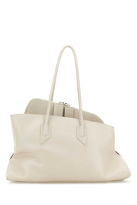 The Attico Women Ivory Leather Medium La Passeggiata Shoulder Bag