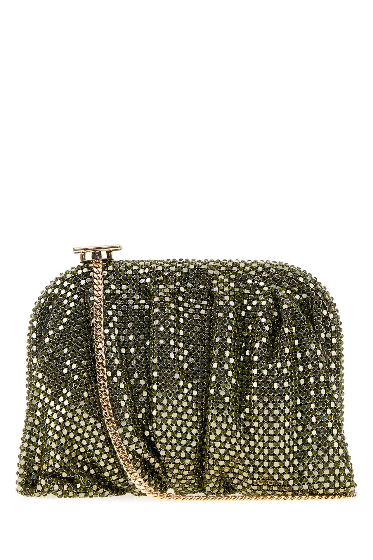 Benedetta Bruzziches Women Purple Rhinestones Knit La Petite Venus Clutch