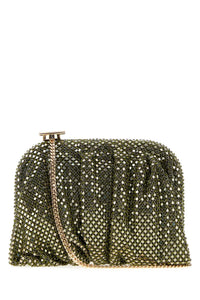 Benedetta Bruzziches Women Purple Rhinestones Knit La Petite Venus Clutch