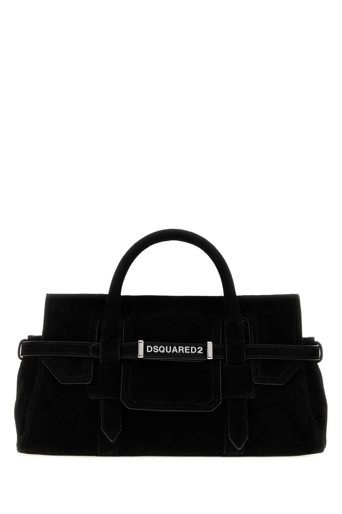 DSQUARED Dsquared Women Black Suede Twin Handbag