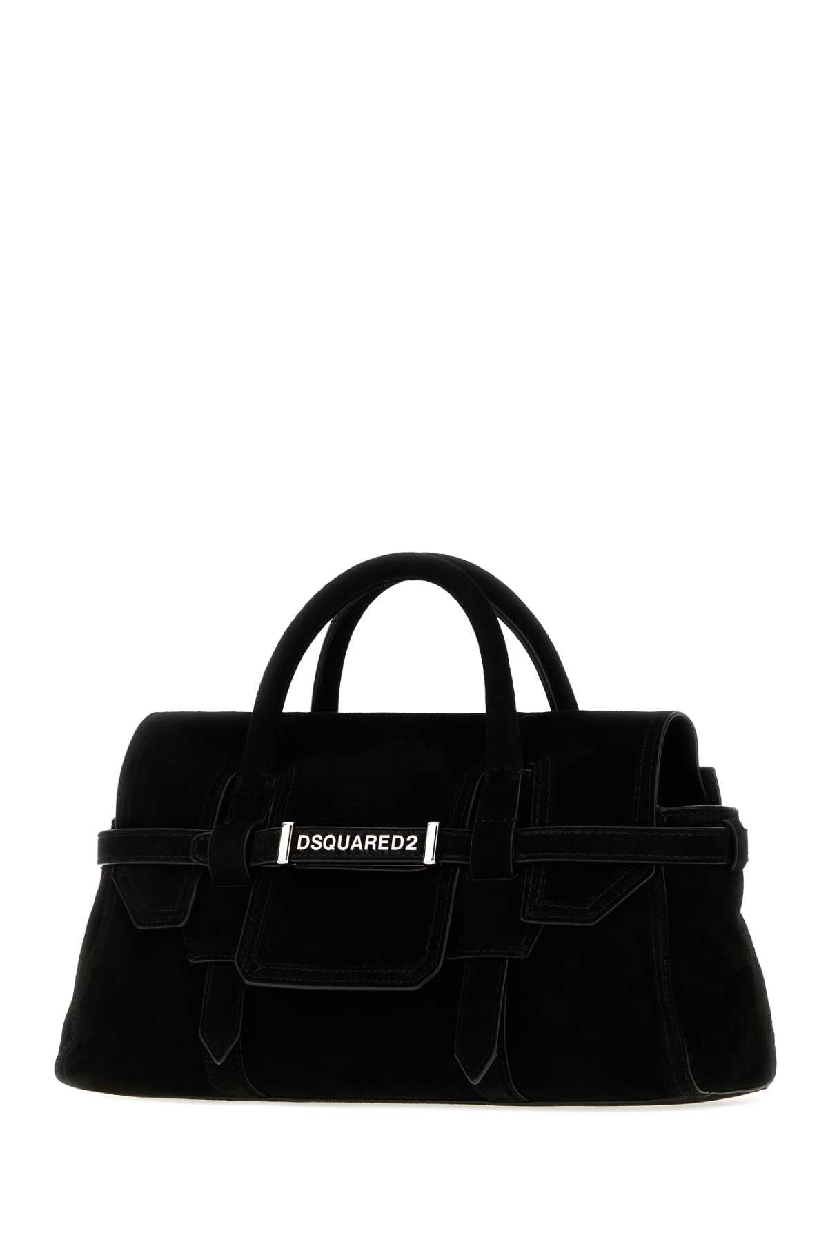 DSQUARED Dsquared Women Black Suede Twin Handbag