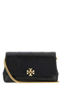TORY BURCH Tory Burch Women Black Leather Charlie Crossbody Bag