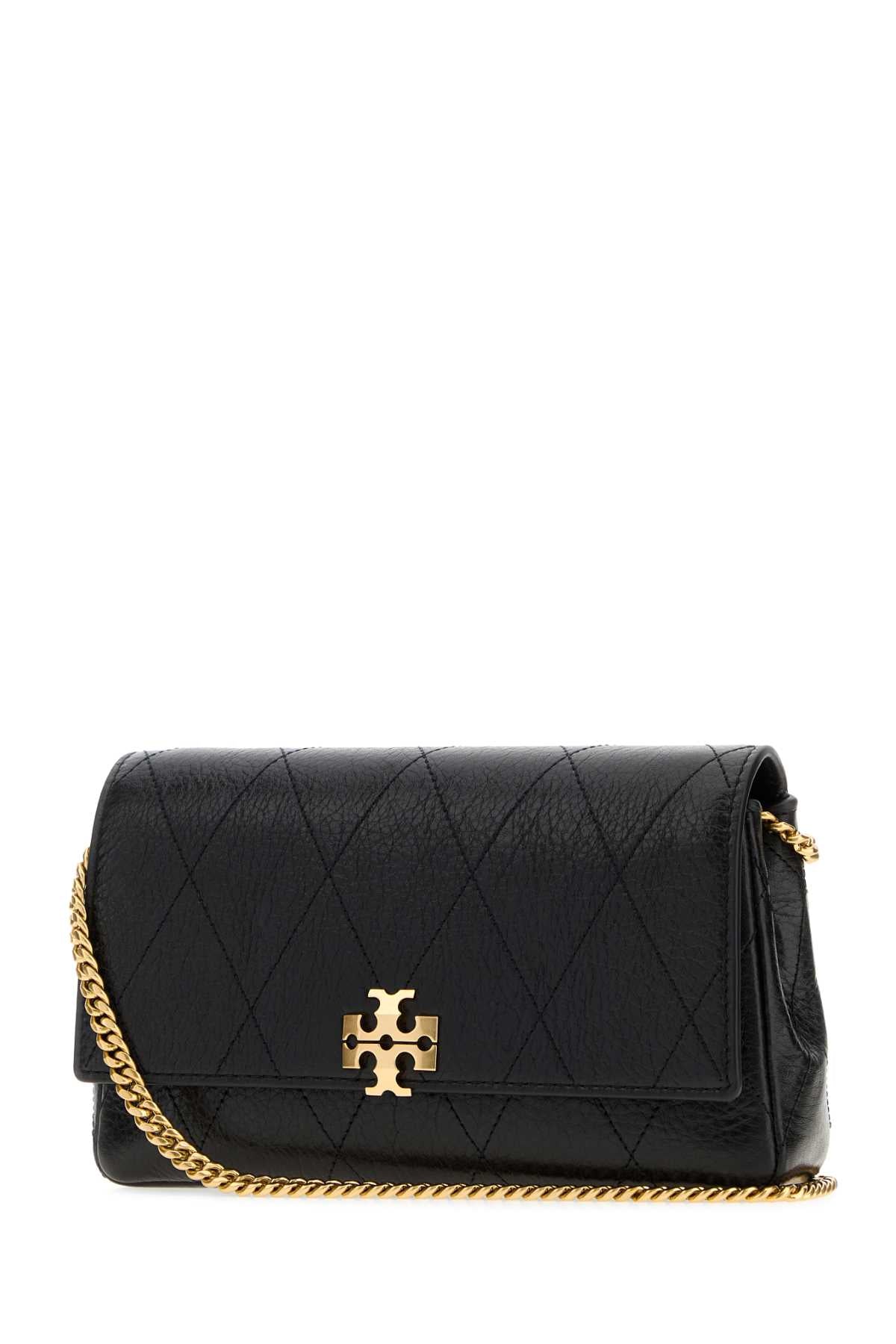 TORY BURCH Tory Burch Women Black Leather Charlie Crossbody Bag