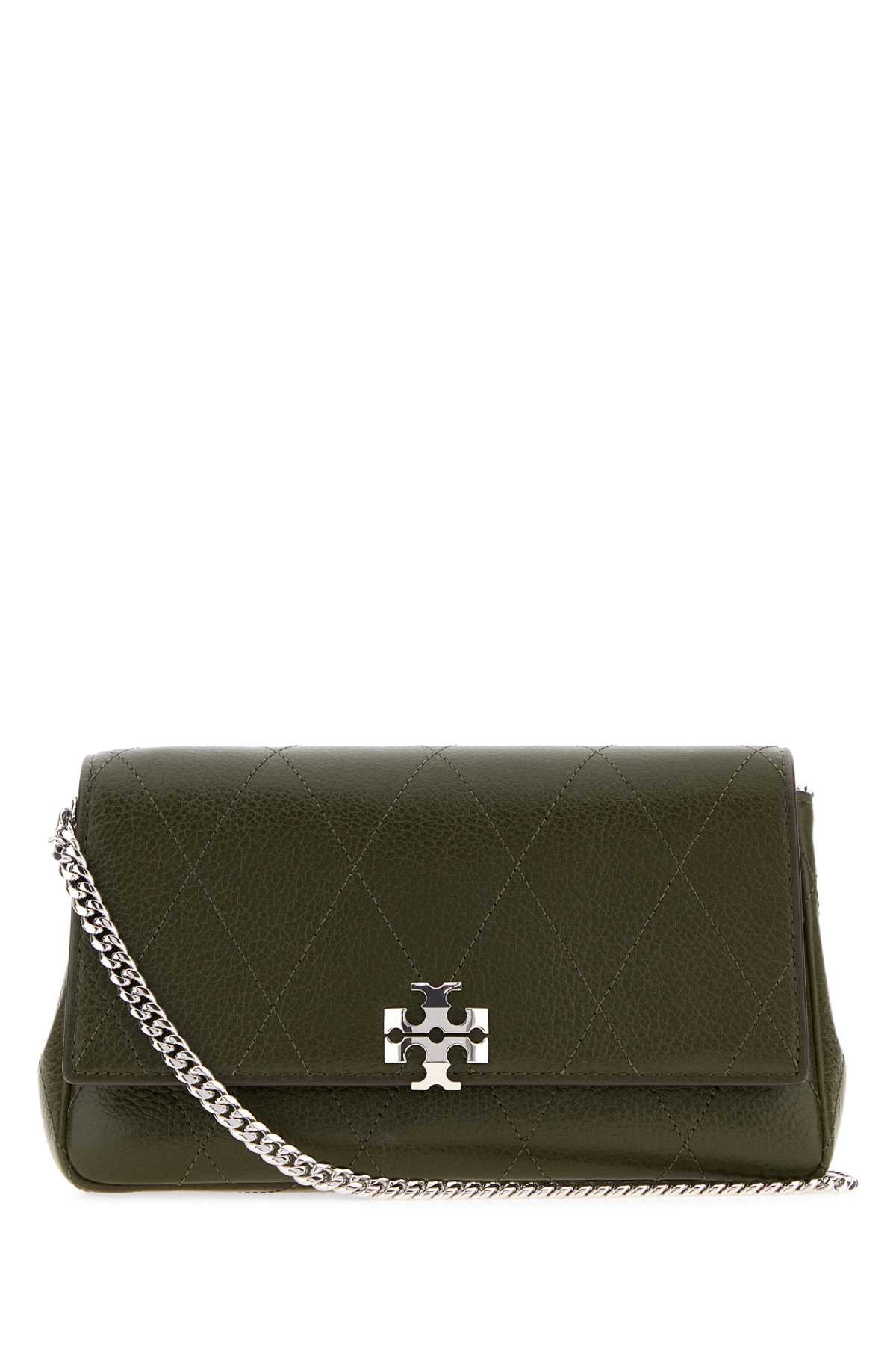 TORY BURCH Tory Burch Women Khaki Leather Charlie Crossbody Bag