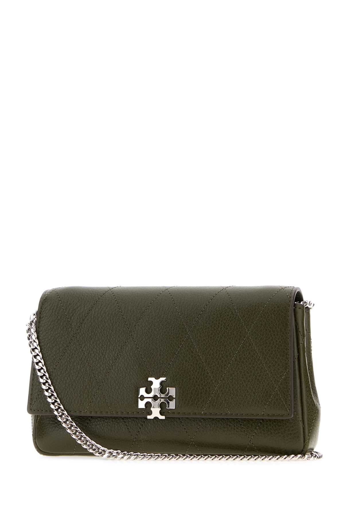 TORY BURCH Tory Burch Women Khaki Leather Charlie Crossbody Bag