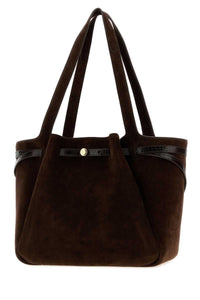TORY BURCH Tory Burch Women Brown Suede Large Romy Shopping Bag