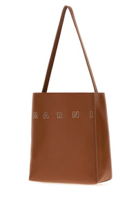 Marni Women Caramel Leather Shopping Bag