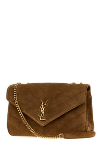SAINT LAURENT Saint Laurent Women Caramel Suede Medium Loulou Shoulder Bag
