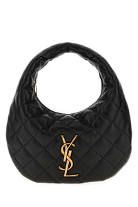 Saint Laurent Women Black Nappa Leather Icarino Shoulder Bag