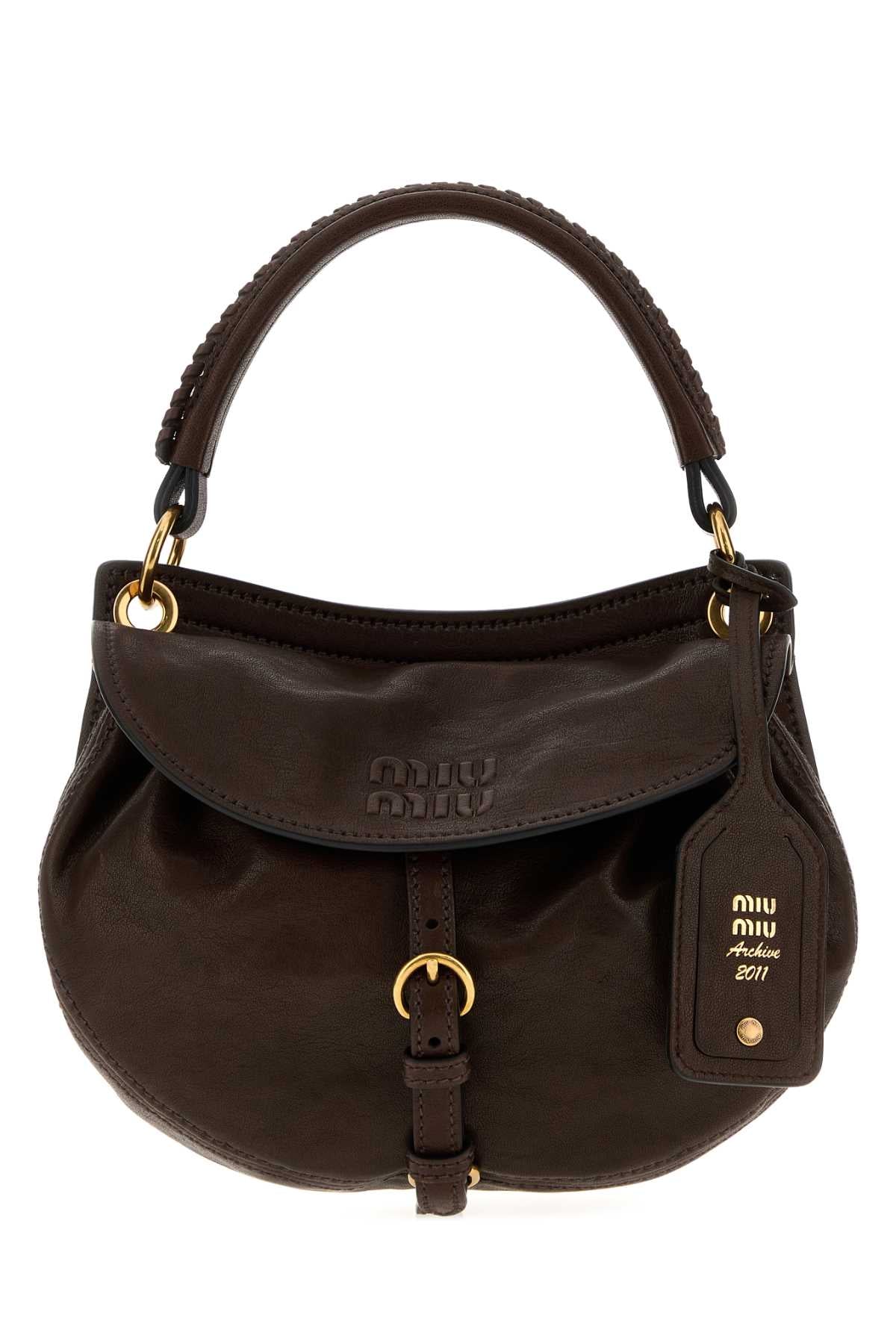 MIU MIU Miu Miu Women Dark Brown Nappa Leather Rendez-Vous Handbag