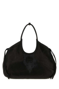 MIU MIU Miu Miu Women Black Nappa Leather Ivy Shopping Bag
