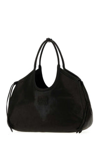 MIU MIU Miu Miu Women Black Nappa Leather Ivy Shopping Bag