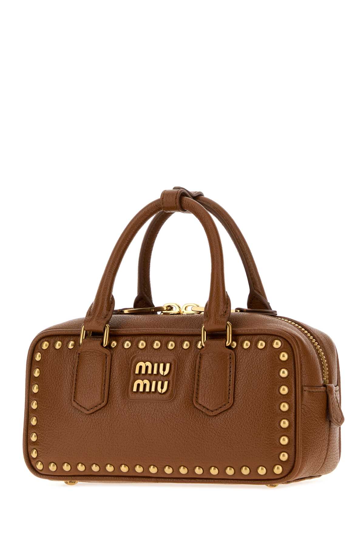 Miu Miu Women Caramel Leather Arcadie Handbag