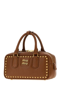 Miu Miu Women Caramel Leather Arcadie Handbag