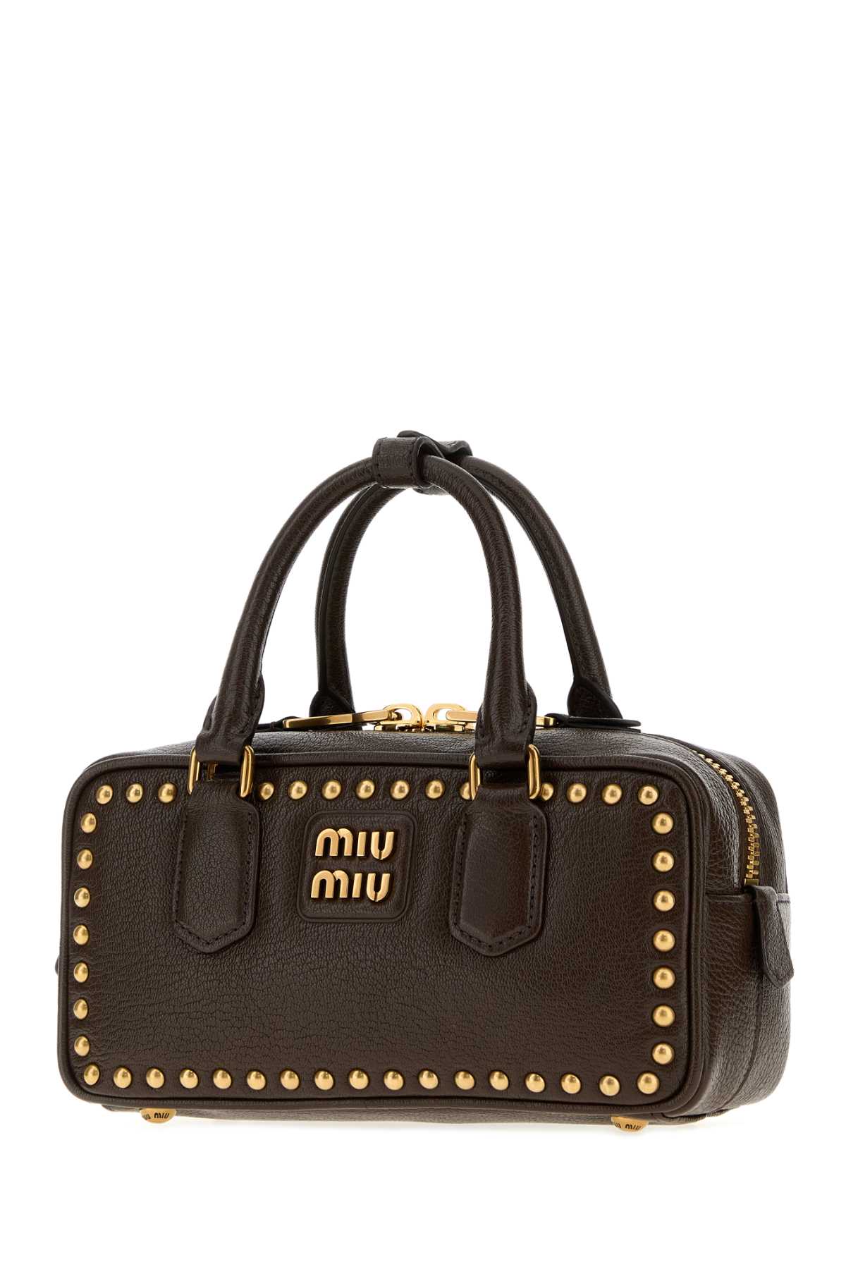 Miu Miu Women Dark Brown Leather Arcadie Handbag